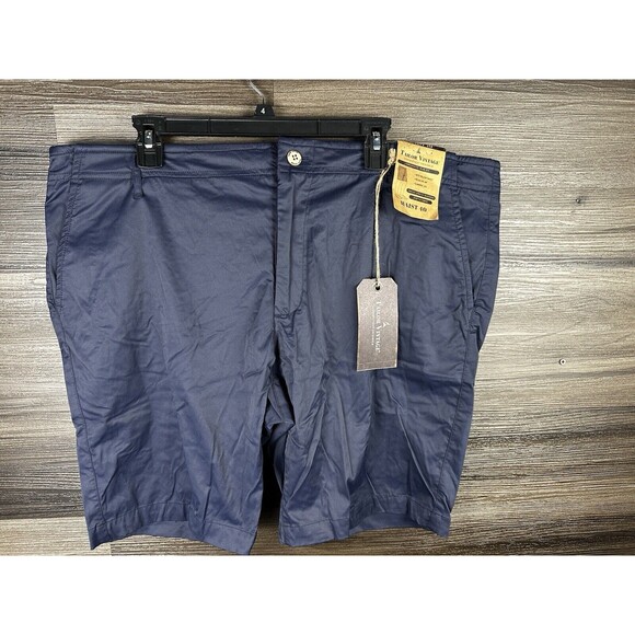 Tailor Vintage‎ Greenwich Slim Fit Shorts Mens 40 Navy Blue Cotton Blend $78 - Picture 3 of 8